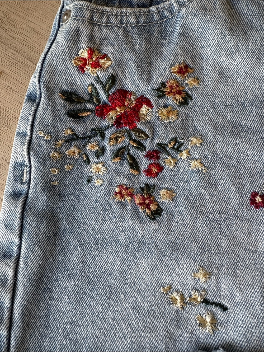Banjara Embroidery Jean Shorts